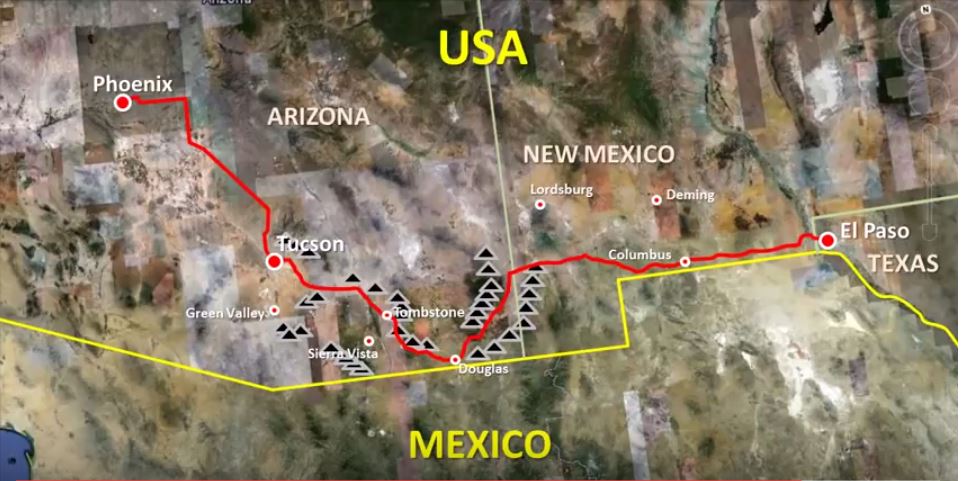 Phoenix to El Paso Map